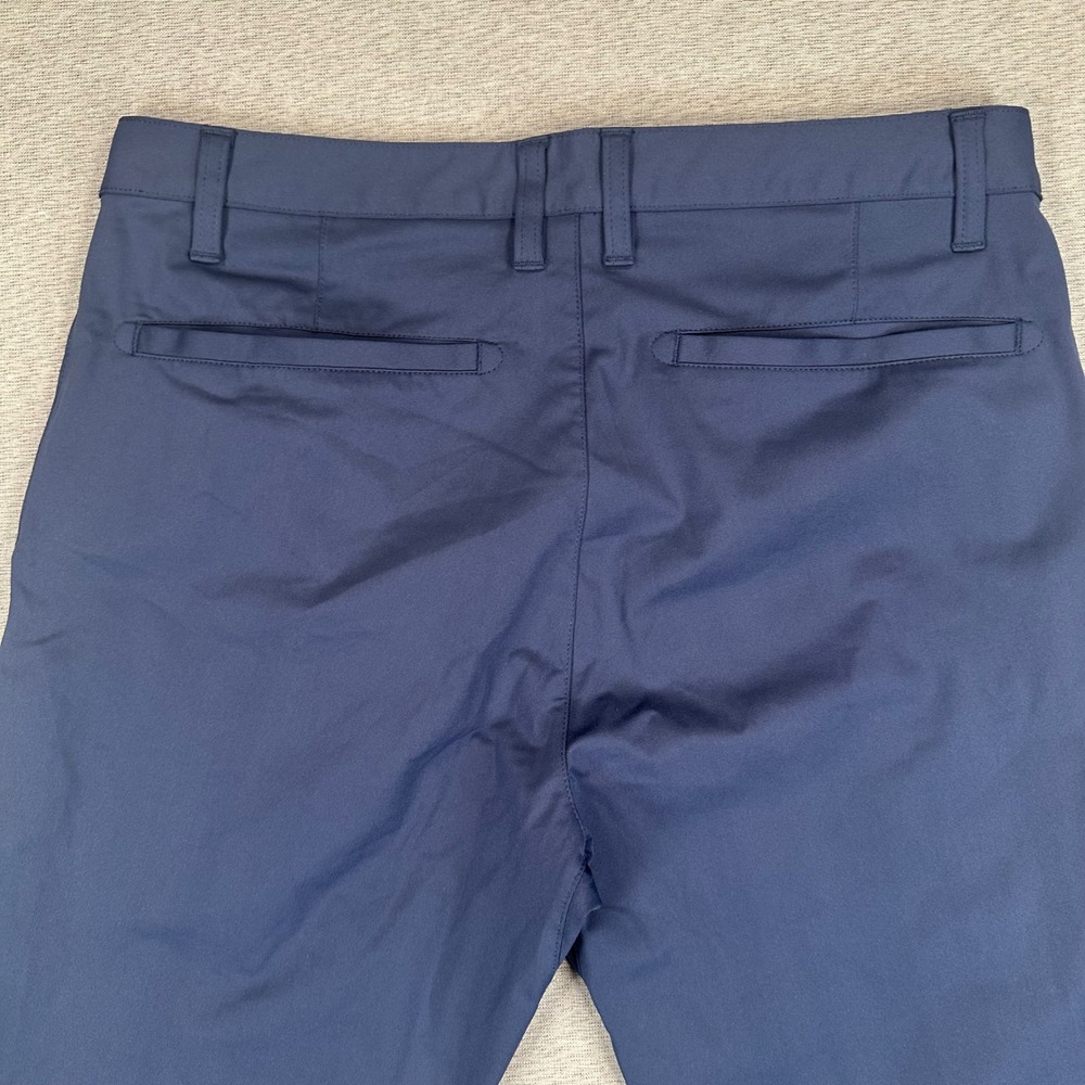 Rhone Commuter City Chino Pants Mens 31 Navy Blue Slim Tapered Ankle Zip Tech - Picture 12 of 13